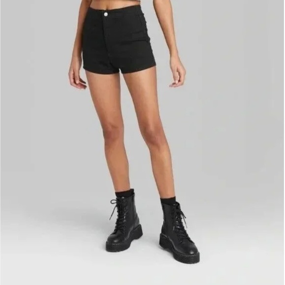 Wild Fable High Waist Black Denim Shorts Women’s 16 - Picture 3 of 9